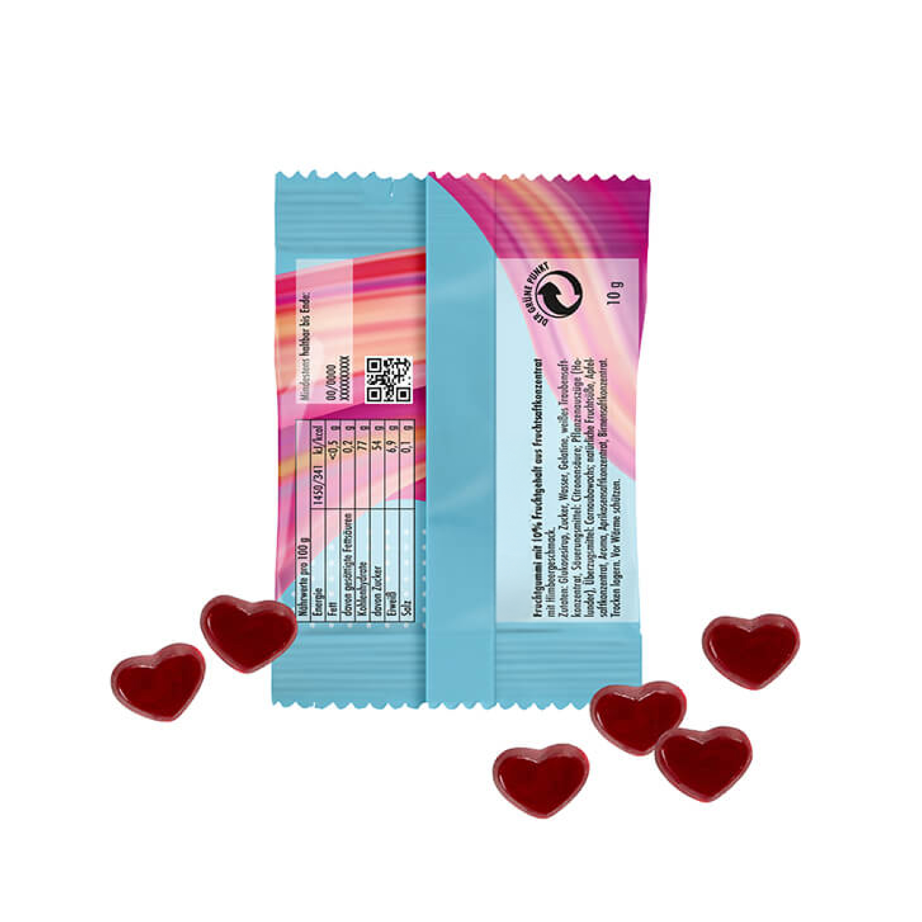 Fruchtgummi Herzen 10 g