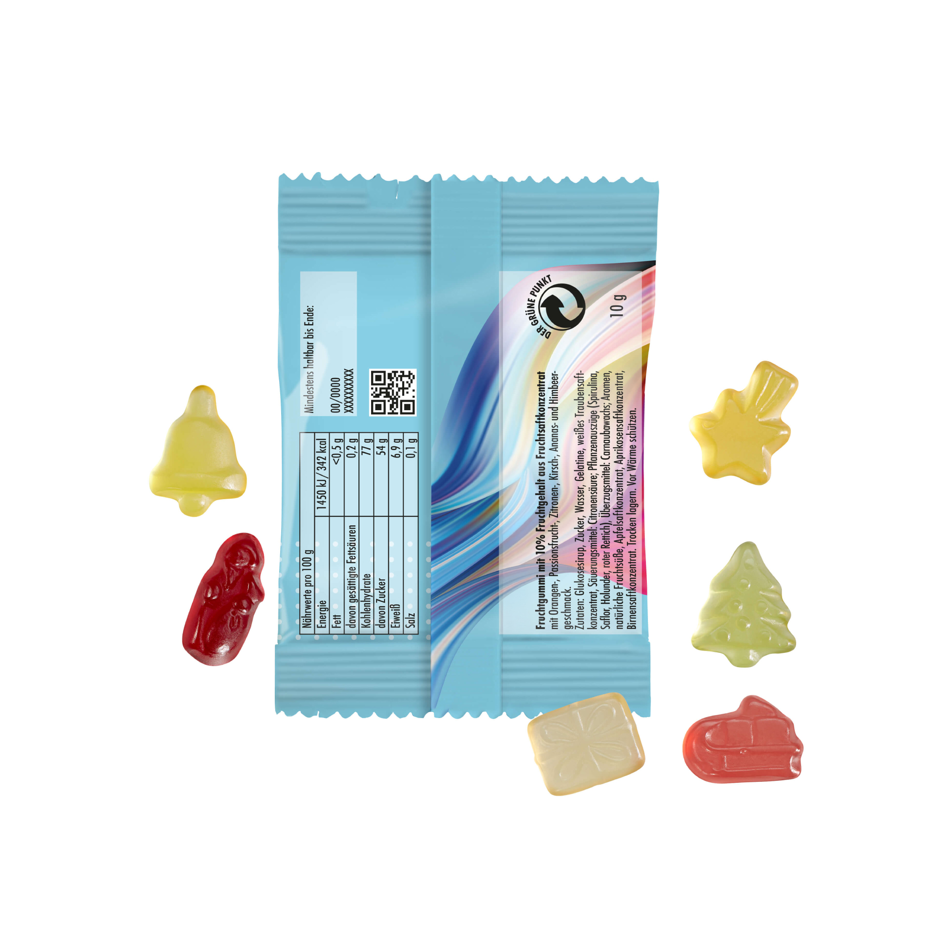 Fruchtgummi Weihnachtsmischung 10 g